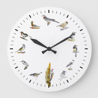 Vögel Große Wanduhr