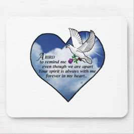 Vogel-Herz-Gedicht Mousepad