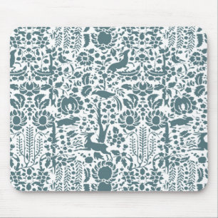 Vögel, Hirsche, Baumfollikelmuster Mousepad
