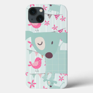 Vögel, Hunde, Banner, Blume Case-Mate iPhone Hülle