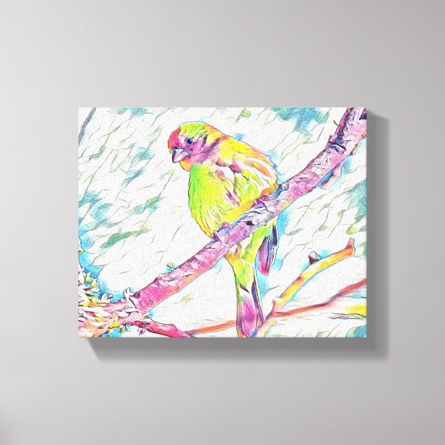 "Vögel im Flug: Eine Symphonie der Freiheit" Leinwanddruck (Vorderseite)