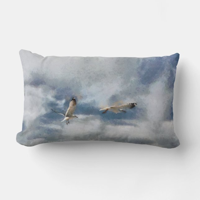 Vögel im Flug Lendenkissen (Vorderseite)
