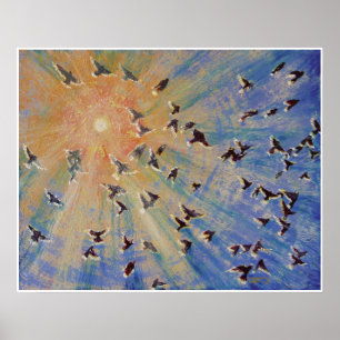 Vögel im Flug Poster
