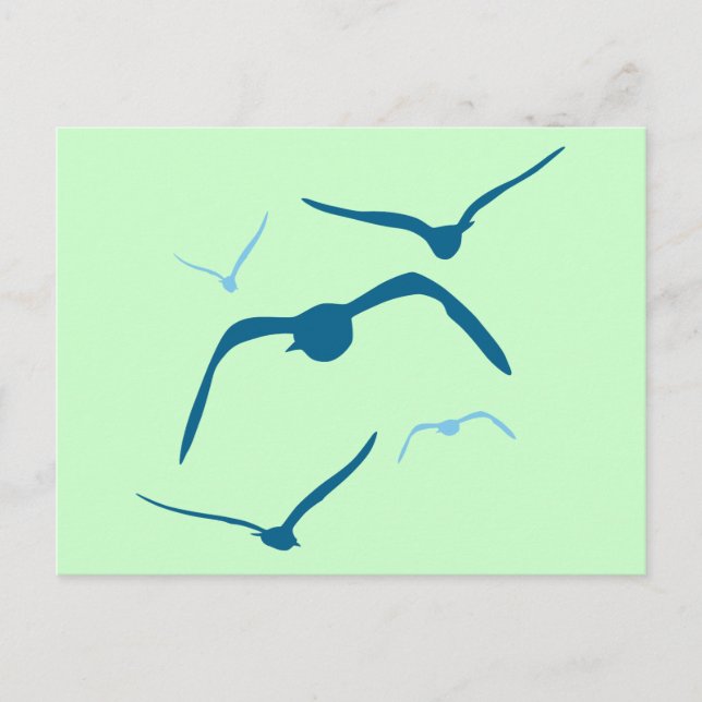 Vögel im Flug Postkarte (Vorderseite)