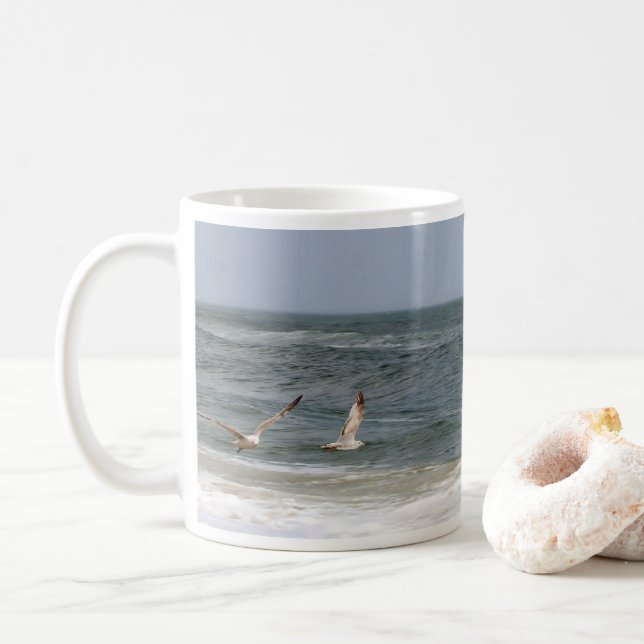 Vögel im Flug von Shirley Taylor Kaffeetasse (Mit Donut)