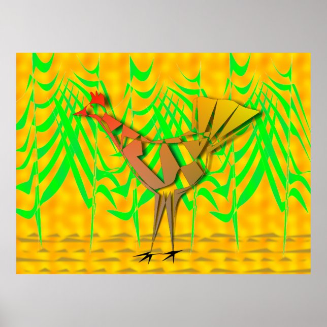 Vogel im Foliage Poster (Vorne)