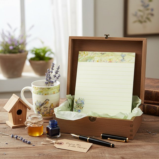 Vögel im Garten Notizblock (Von Creator hochgeladen)