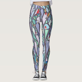 Vögel im Glasbaum Leggings