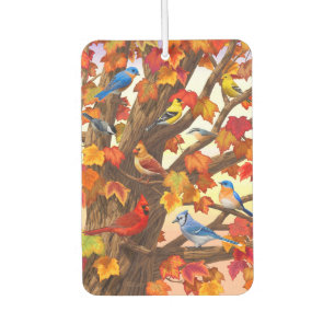 Vögel im Herbst Ahornbaum Autolufterfrischer