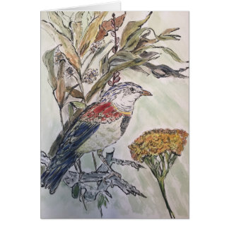 Vogel im Herbstlaub