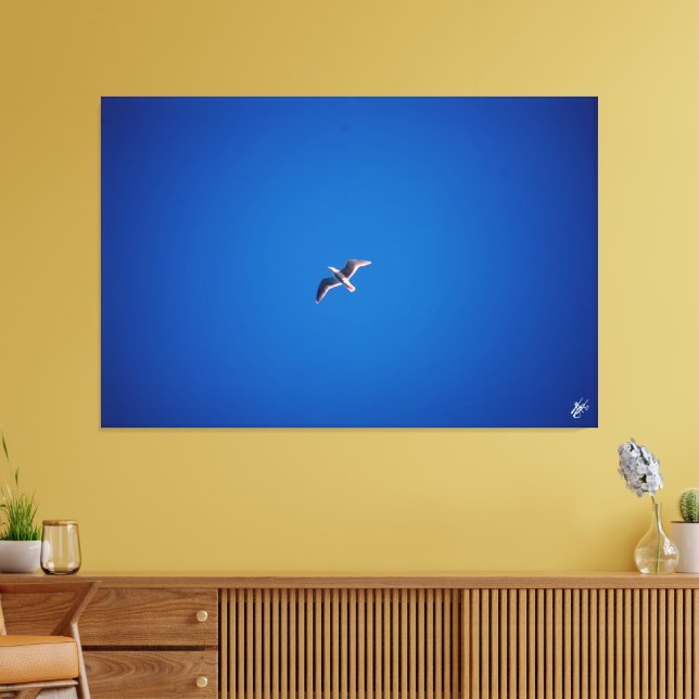 Vogel im Himmel #2 Leinwanddruck (Insitu (Wohnzimmer))