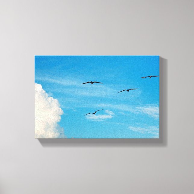 Vögel im Himmel Leinwanddruck (Vorderseite)