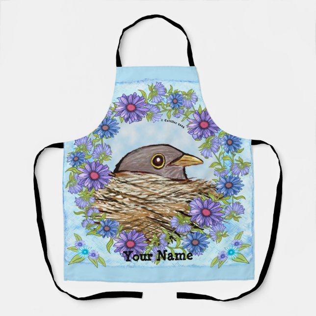 Vogel im Nest Schürze (Vorderseite)