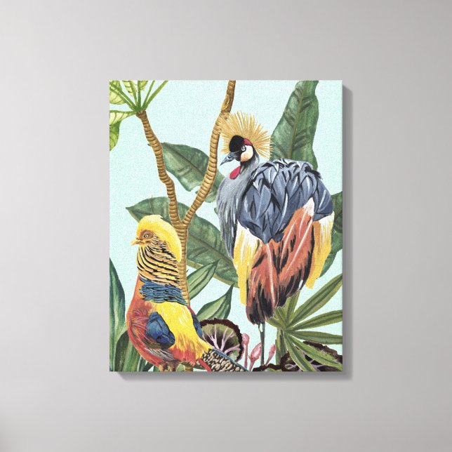 Vögel im Paradies - Große Vögel Leinwanddruck (Vorderseite)
