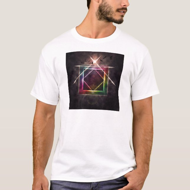 Vögel im Weltraum T-Shirt (Vorderseite)