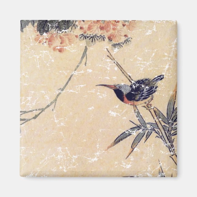 Vogel in Bamboo Magnet (Vorne)