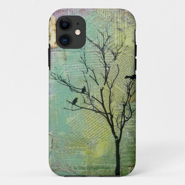 Vögel in Baum-"Bedarf" CaseMate kaum dort Case-Mate iPhone Hülle (Rückseite)