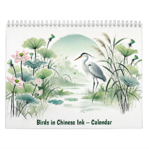 Vögel in chinesischer Tinte – Kalender