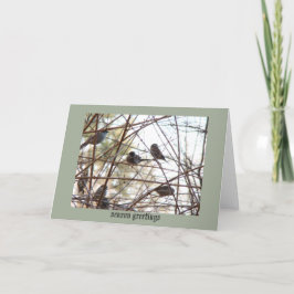 Vögel in der Bush-Grußkarte Feiertagskarte