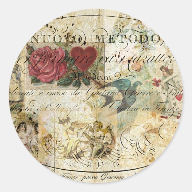 Vögel in der Hand Runder Aufkleber (Vorderseite)