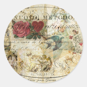 Vogel in der Hand Runder Aufkleber