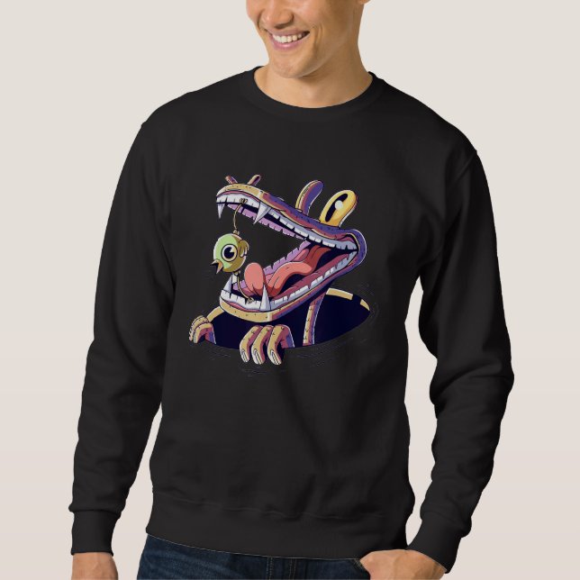Vögel in der Krokodil-Mündung Sweatshirt (Vorderseite)