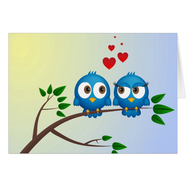 Vögel in der Liebe (Vorderseite (Horizontal))