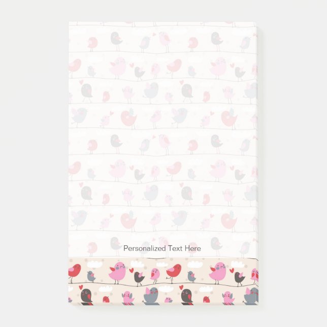 Vögel in der Liebe Post-it Klebezettel (Vorderseite)