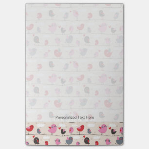 Vögel in der Liebe Post-it Klebezettel