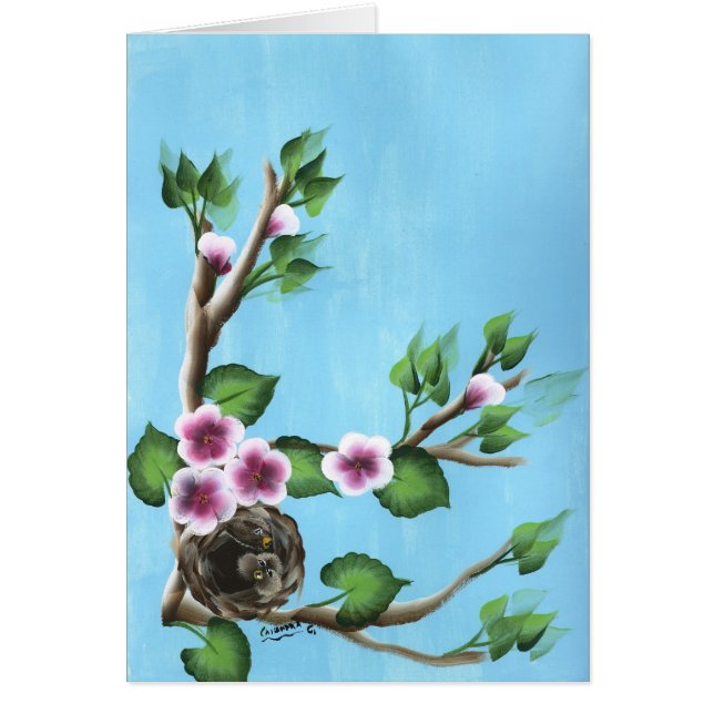 Vögel in der Nestkarte (Vorne)