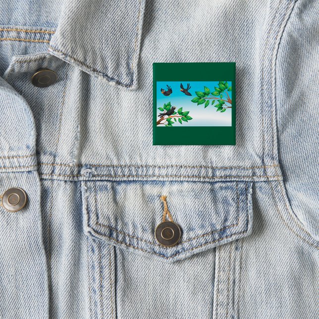 Vögel in einem Baum Button (Von Creator hochgeladen)