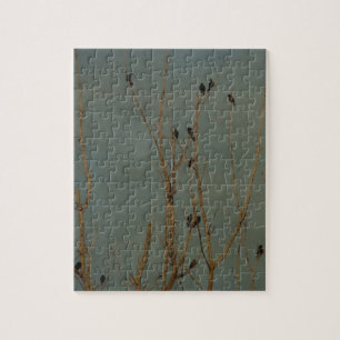 Vögel in einem Baum, Grunge Puzzle