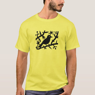 Vogel in einer Baum-Aktions-Zeit Liebe-im Party T-Shirt