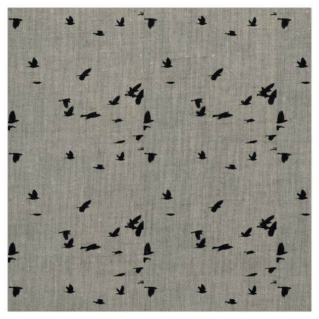 Vögel in Flight Linen Fabric Stoff (Muster)