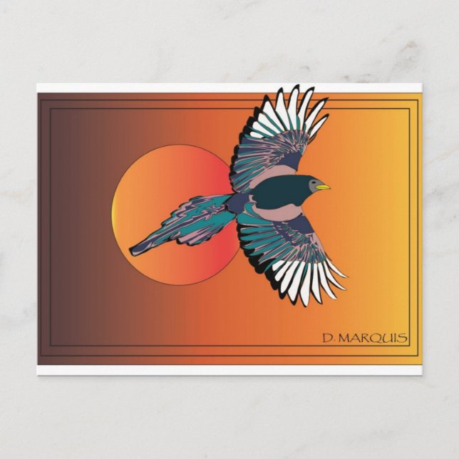 VÖGEL IN FLUGPOSTKARTEN POSTKARTE (Vorderseite)