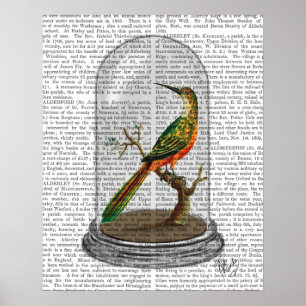 Vogel in Glasglocke Poster