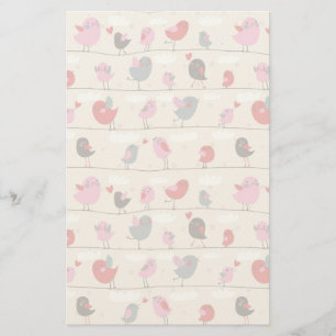 Vögel in Liebe Briefpapier