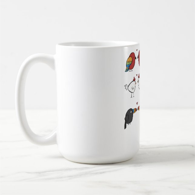 Vögel in Liebe  Kaffeetasse (Links)