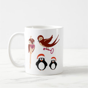 Vögel in Liebe Schlüssel zu meinem Herzpinguin Tasse