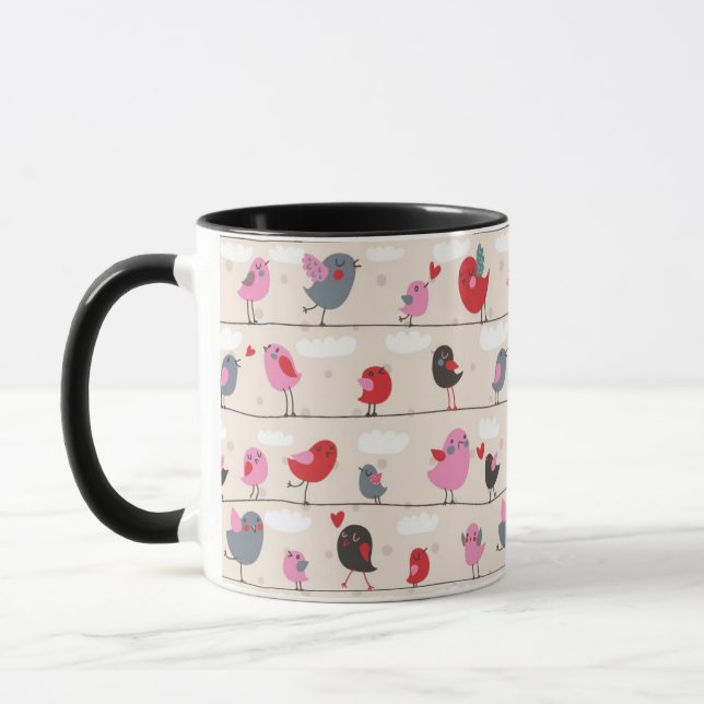 Vögel in Liebe Tasse (Links)