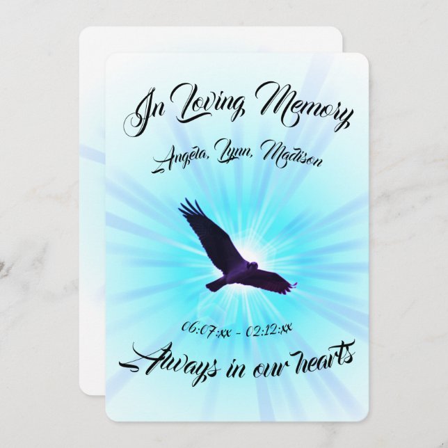 Vogel, in liebender Erinnerung (Vorne/Hinten)