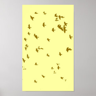 Vögel in Sky Poster