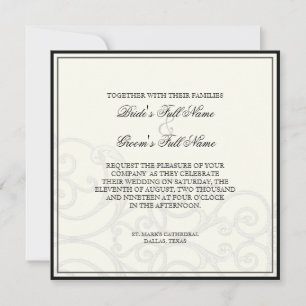 Vögel in Wirbel - Einladung zur Hochzeit