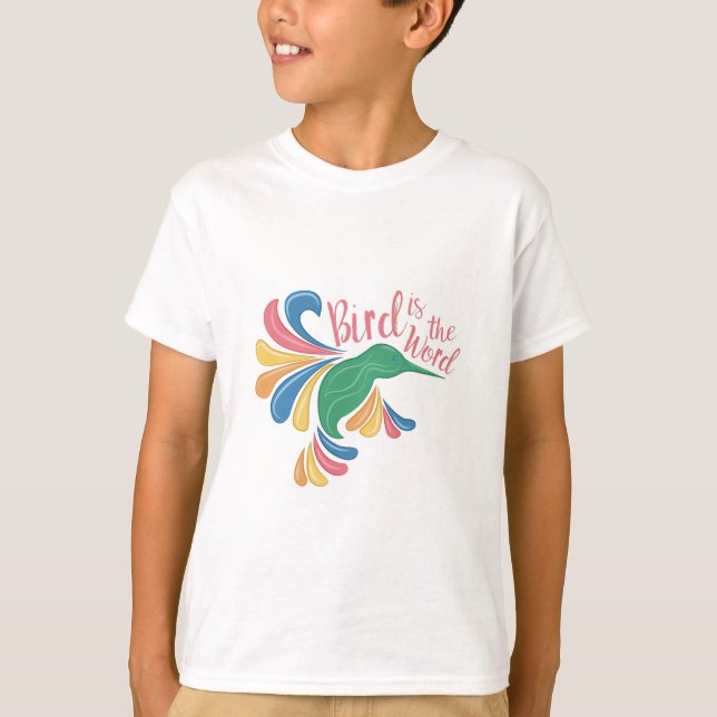 Vogel ist Wort T-Shirt (Vorderseite)