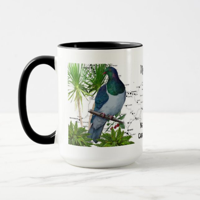 Vogel-Kaffee-Tasse Neuseelands gebürtige Tasse (Links)