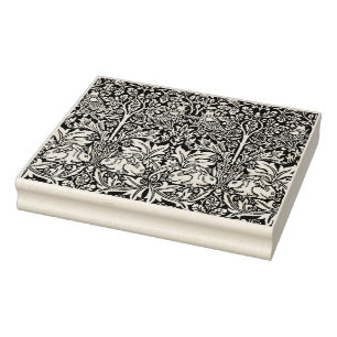 Vögel, Kaninchen, Floral - William Morris Gummistempel