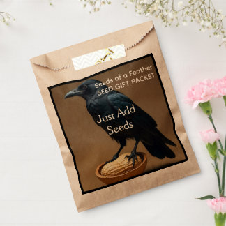 Vögel - Krähen Amsel Rabe Samen Packet Geschenktütchen