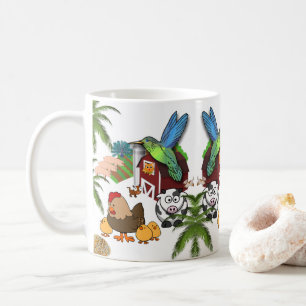 Vögel Kuh Schweine Tasse