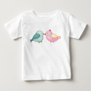 Vögel küssen baby t-shirt