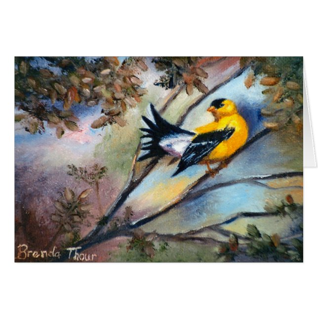 Vogel leere Karte vorführen (Vorderseite (Horizontal))